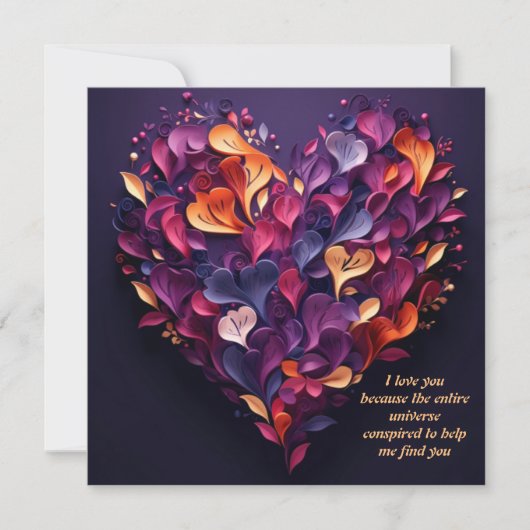 Valentijnsdag alleen jij en ik dank je briefkaart (Voorkant)