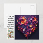 Valentijnsdag alleen jij en ik vakantie briefkaart (Voorkant / Achterkant)