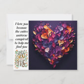 Valentijnsdag alleen jij en ik vakantie briefkaart (Voorkant)