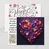 Valentijnsdag alleen jij en ik vakantie briefkaart (Voorkant / Achterkant)