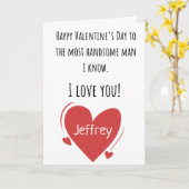 Valentijnsdag Aller Mooiste Man Met Naam Vouwen Kaart (Gele Bloem)