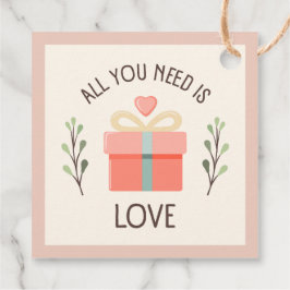 Valentijnsdag - Alles wat je nodig hebt is liefde Bedankjes Labels