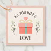 Valentijnsdag - Alles wat je nodig hebt is liefde Bedankjes Labels (Voorkant)