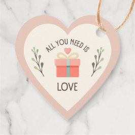 Valentijnsdag - Alles wat je nodig hebt is liefde Bedankjes Labels