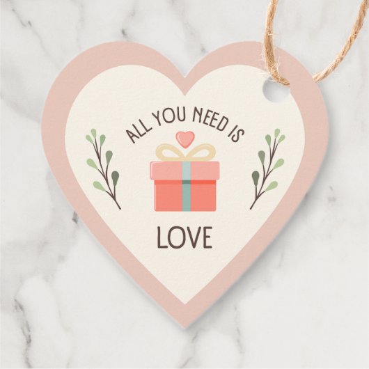 Valentijnsdag - Alles wat je nodig hebt is liefde Bedankjes Labels (Achterkant)