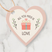 Valentijnsdag - Alles wat je nodig hebt is liefde Bedankjes Labels (Voorkant)