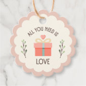 Valentijnsdag - Alles wat je nodig hebt is liefde Bedankjes Labels (Voorkant)