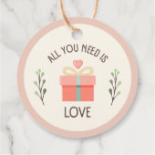 Valentijnsdag - Alles wat je nodig hebt is liefde Bedankjes Labels (Achterkant)