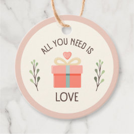 Valentijnsdag - Alles wat je nodig hebt is liefde Bedankjes Labels