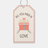 Valentijnsdag - Alles wat je nodig hebt is liefde Cadeaulabel (Achterkant)