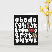 Valentijnsdag Alphabet ABC I Love You Teacher Wom Kaart (Gele Bloem)