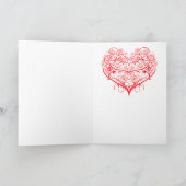 Valentijnsdag Amerikaanse gothic grappige Doberman Feestdagen Kaart (Binnen)