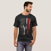 Valentijnsdag Amerikaanse vlag hart patriottisch T-shirt (Voorkant volledig)