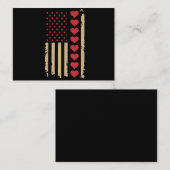 Valentijnsdag Amerikaanse vlag harten Notitiekaartje (Voorkant / Achterkant)