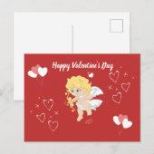 Valentijnsdag Angel briefkaart (Voorkant / Achterkant)