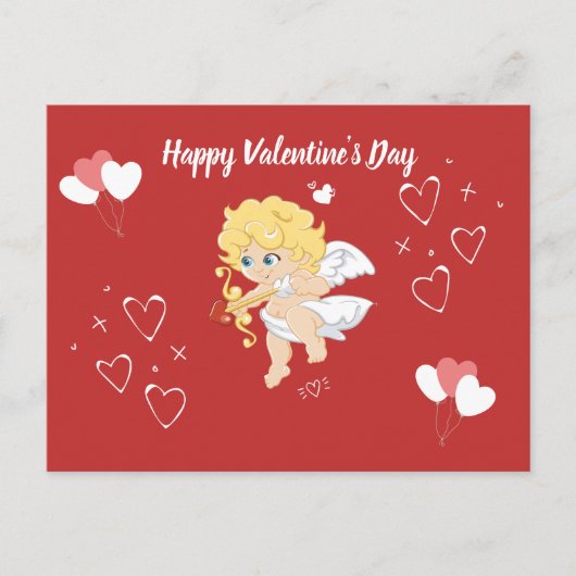 Valentijnsdag Angel briefkaart (Voorkant)