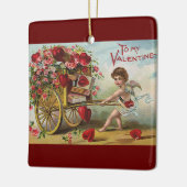  Valentijnsdag Angel, Cart of Love Hearts Keramisch Ornament (Links)