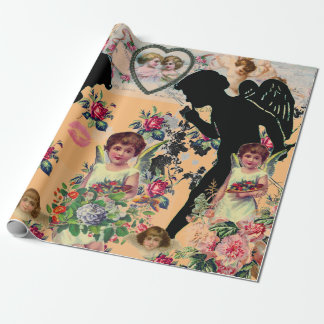 VALENTIJNSDAG ANGELS IN PEACH Wrapping Paper Cadeaupapier