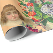 VALENTIJNSDAG ANGELS IN PEACH Wrapping Paper Cadeaupapier (Rol Hoek)