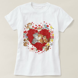 Valentijnsdag Animal Love" T-shirt