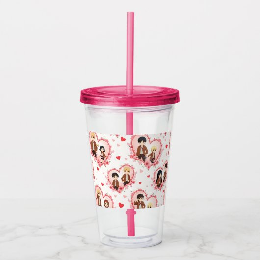 VALENTIJNSDAG-ANIME ACRYL DRINKBEKER (Voorkant)