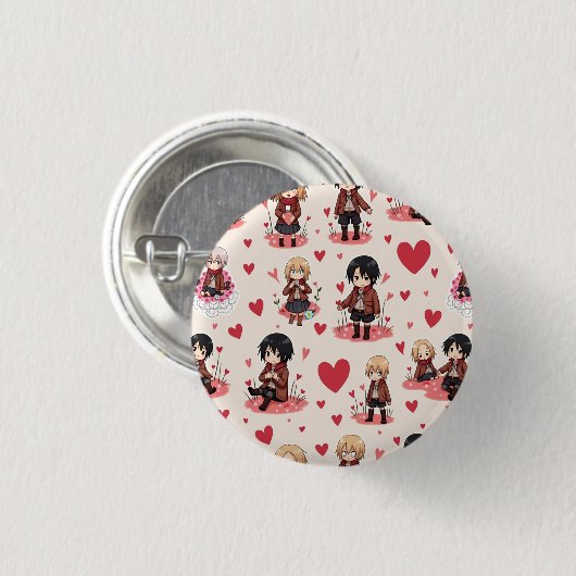 VALENTIJNSDAG ANIME BUTTON (Voorkant /achterkant)