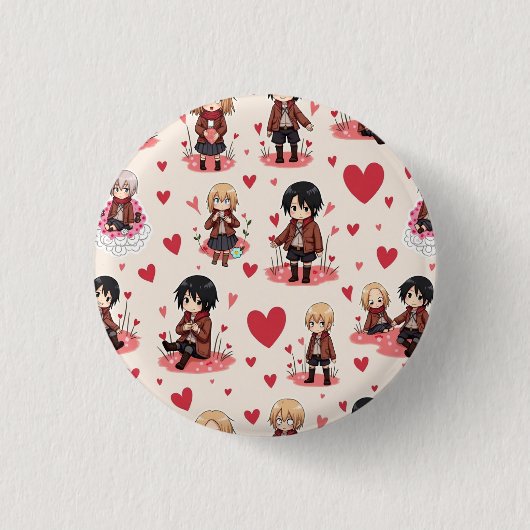 VALENTIJNSDAG ANIME BUTTON (Voorkant)