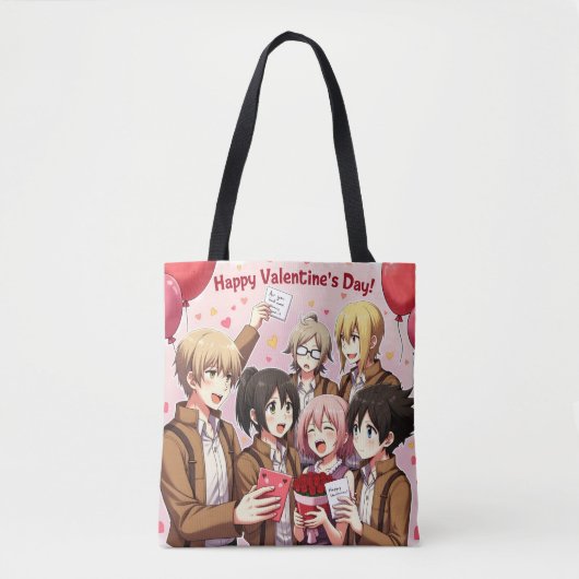 VALENTIJNSDAG ANIME CANVAS TAS (Voorkant)