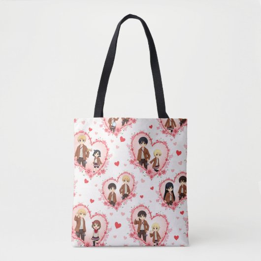 VALENTIJNSDAG ANIME CANVAS TAS (Voorkant)