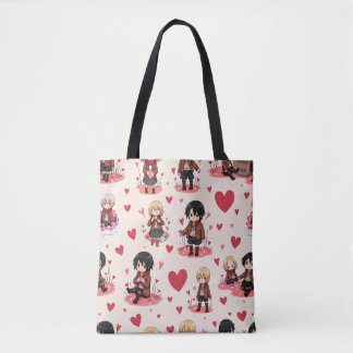 VALENTIJNSDAG ANIME CANVAS TAS