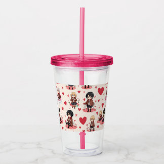 VALENTIJNSDAG ANIME CLEAR TUMBLER ACRYL DRINKBEKER