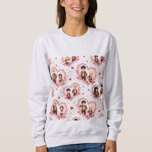 VALENTIJNSDAG ANIME HOODIE TRUI (Voorkant)