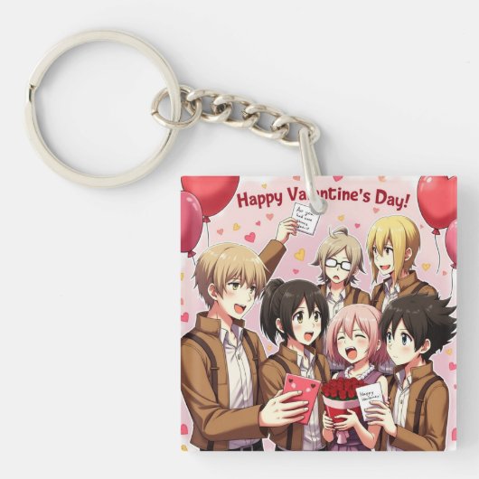 VALENTIJNSDAG ANIME SLEUTELHANGER (Voorkant)