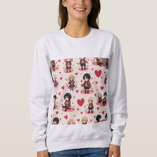 VALENTIJNSDAG ANIME SWEATSHIRT (Voorkant)