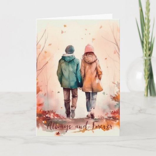 Valentijnsdag-anniversarykoppelkaart Kaart (Voorkant)