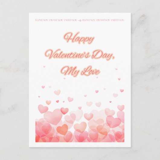 Valentijnsdag ansichtkaart feestdagenkaart (Voorkant)