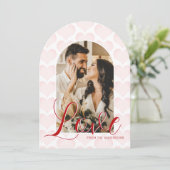 Valentijnsdag Arch Custom Photo Card Kaart (Staand voorkant)