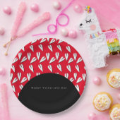 Valentijnsdag Arch en Hearts Patroon Papieren Bordje (Feest)