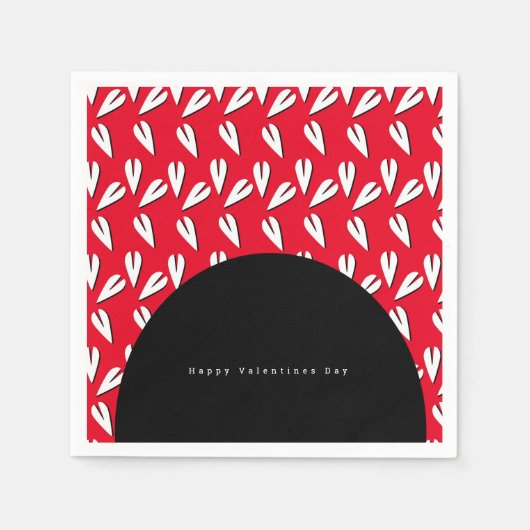 Valentijnsdag Arch en Hearts Patroon Servet (Voorkant)