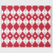 Valentijnsdag Argyle Cadeaupapier (Vlak)
