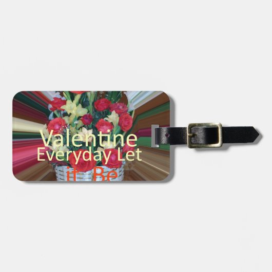 Valentijnsdag Art Print Bagagelabel (Voorkant horizontaal)