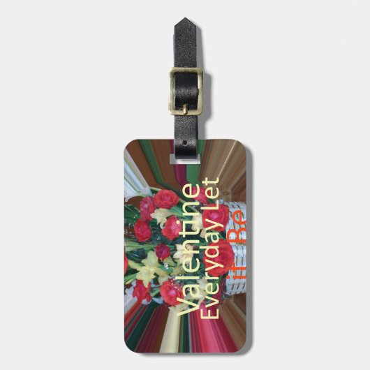 Valentijnsdag Art Print Bagagelabel (Voorkant verticaal)