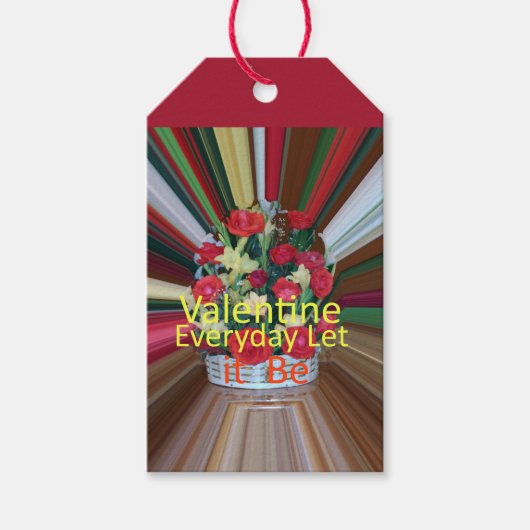 Valentijnsdag Art Print Cadeaulabel (Voorkant)