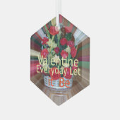 Valentijnsdag Art Print Glas Ornament (Voorkant links)