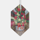 Valentijnsdag Art Print Glas Ornament (Voorkant Rechts)