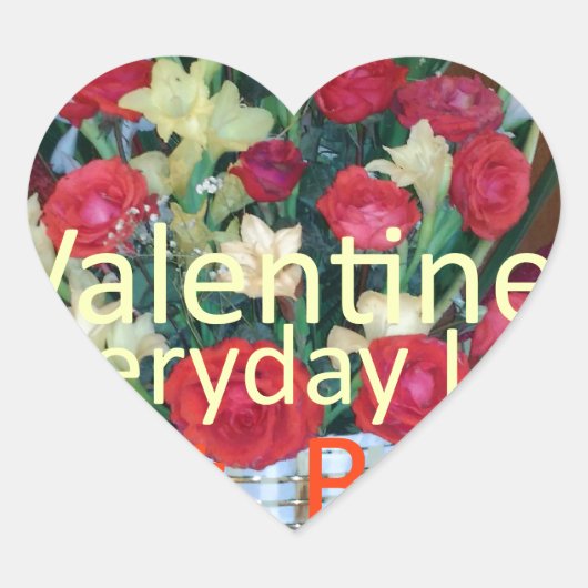 Valentijnsdag Art Print Hart Sticker (Voorkant)
