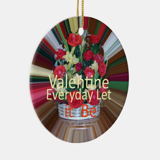 Valentijnsdag Art Print Keramisch Ornament (Rechts)