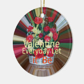 Valentijnsdag Art Print Keramisch Ornament (Links)