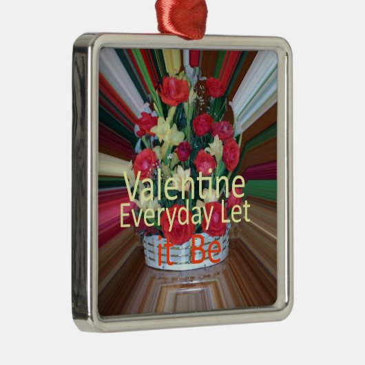 Valentijnsdag Art Print Metalen Ornament (Rechts)