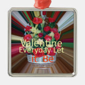 Valentijnsdag Art Print Metalen Ornament (Voorkant)